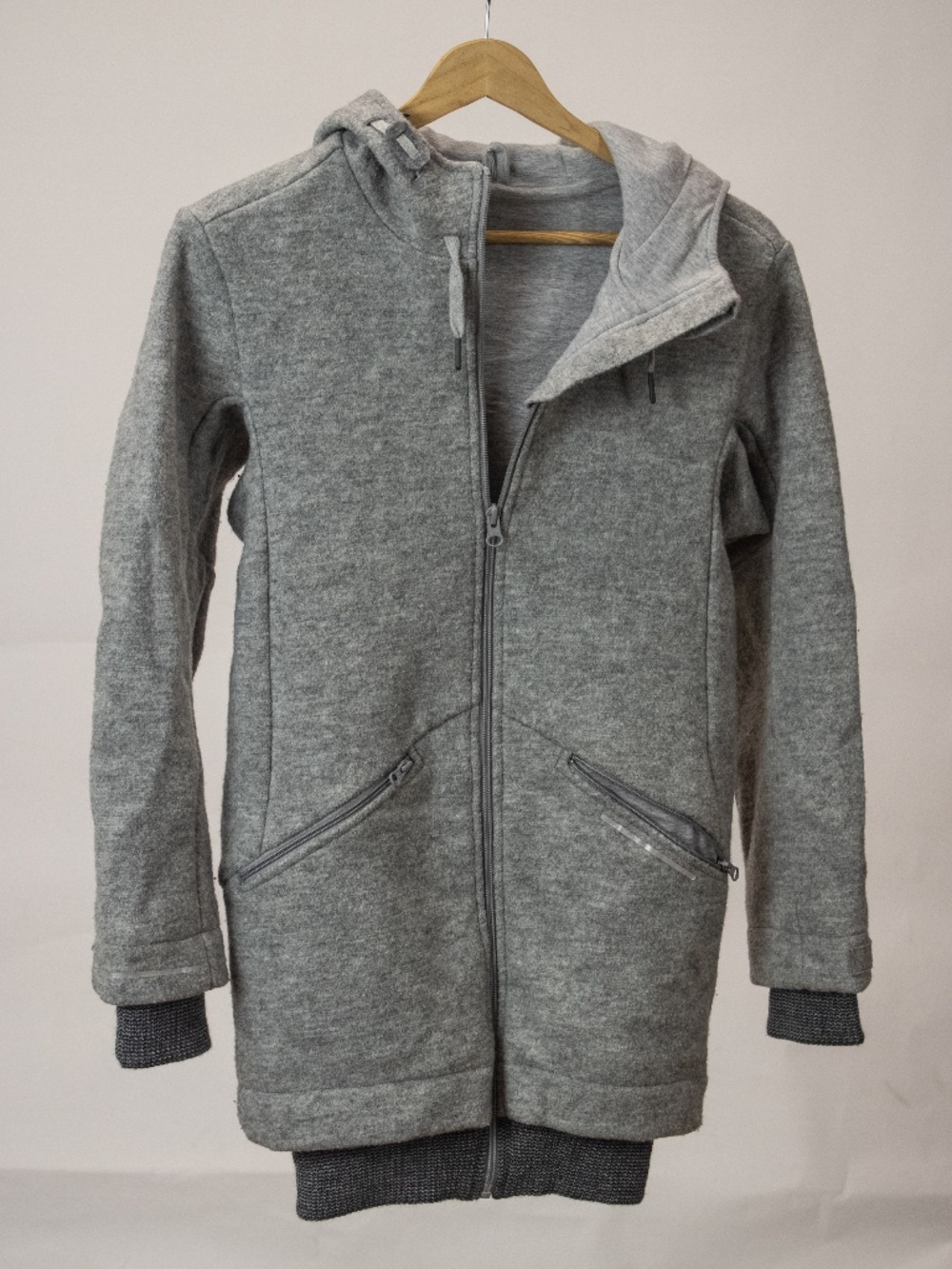 Disana Gray Boiled Wool Coat